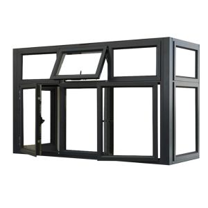 China Custom Size Thermal Break Aluminum Casement Glass Windows For Hanging Curtain Solution on sale