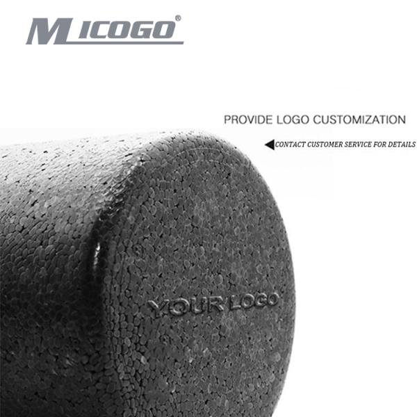 High Density EPP Foam Roller Yoga Solid Mini Wholesale Customized 30 45 60 90 cm Massage Black logo Foam Roller Custom Design