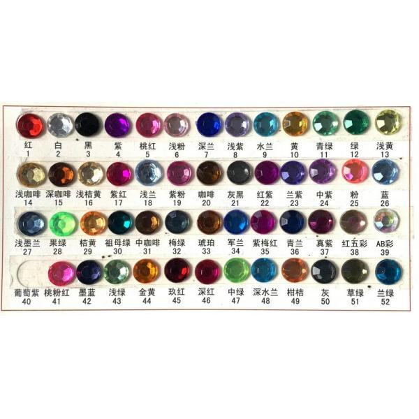 Free sample multi colors plastic acrylic material crystal buttons