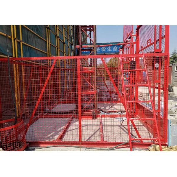 Buy Vertical Handling Construction Hoist Safety / Temporary Construction Elevator at wholesale prices