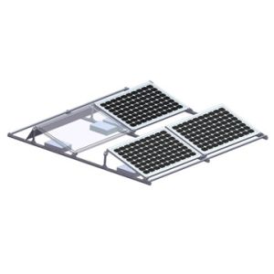 Module Rotatable Ballasted Flat Roof Solar Mounting Systems Aluminum AL 6005- T5