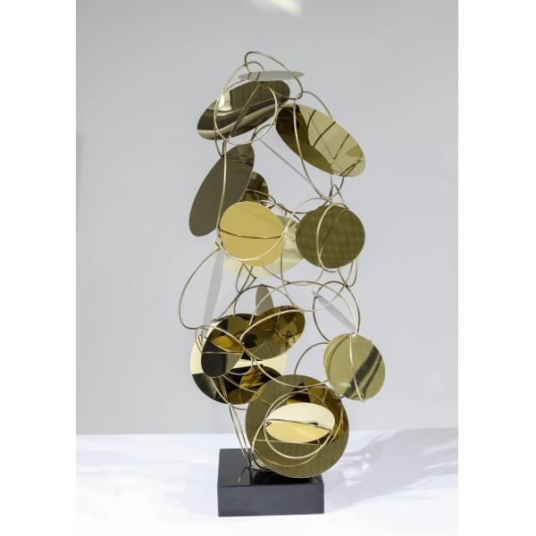 Sweet Design Modern Luxury Stainless Steel Rose Gold Floor Sculpture For Decor