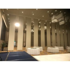 Classroom Movable Partitions Aluminium Folding Doors With Natural Timber