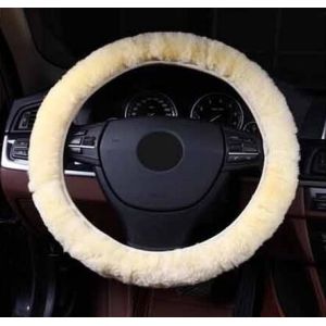 Steeringwheel faux fur Steering Wheel Cover Genuine Leather Cover NEW