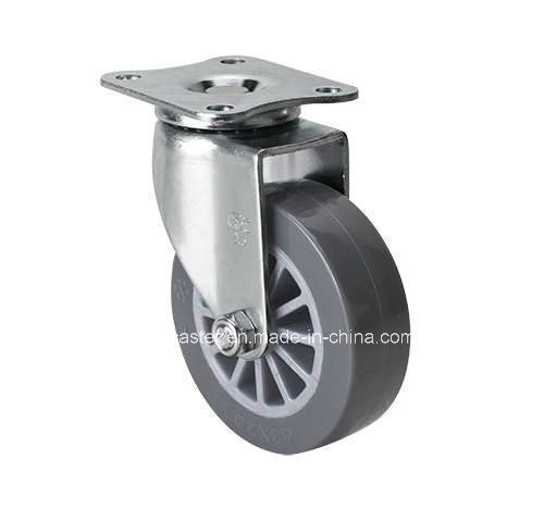 Edl Mini 2" 35kg Plate Swivel PU Caster 2612-73 Diameter 50mm Customized Request