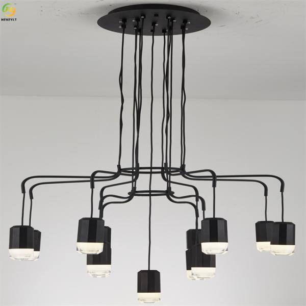 Acrylic Home/Hotel Metals Art Baking Paint Black LED Nordic Pendant Light