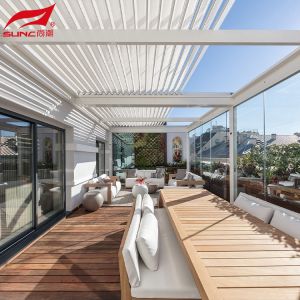 Waterproof Windproof Aluminum Motorized Pergola Freestanding
