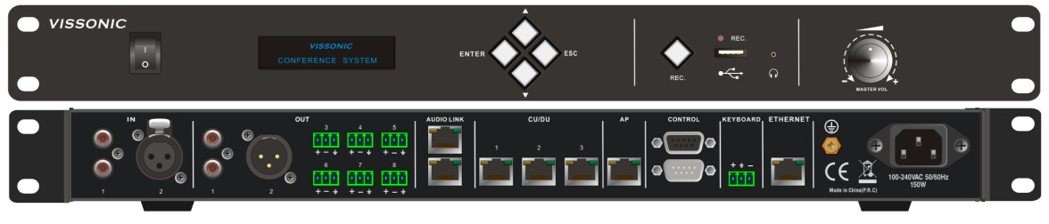 Quality DSP Conference Video Wall Processor Networked One CAT5e Cable Easy To Install for sale