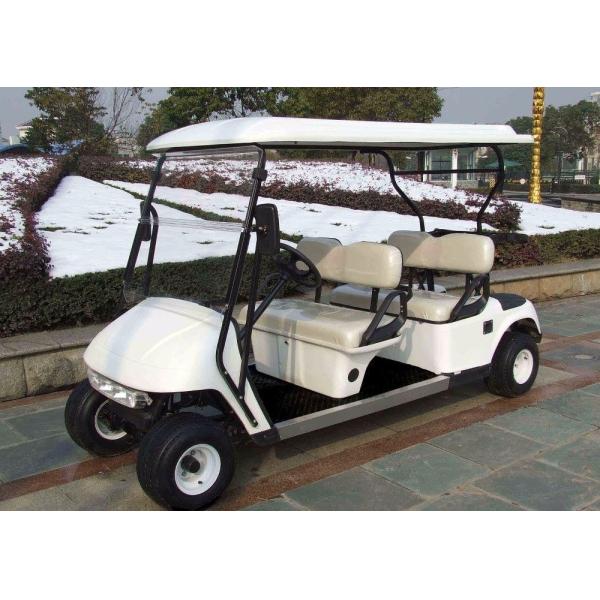 White Color Powerful 4 Wheel Drive 4 Person Electric Golf Carts With 48V Trojan Battery