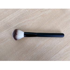 Quality Popular Black Handle Makeup Powder Brush With Aluminium Ferrule for sale