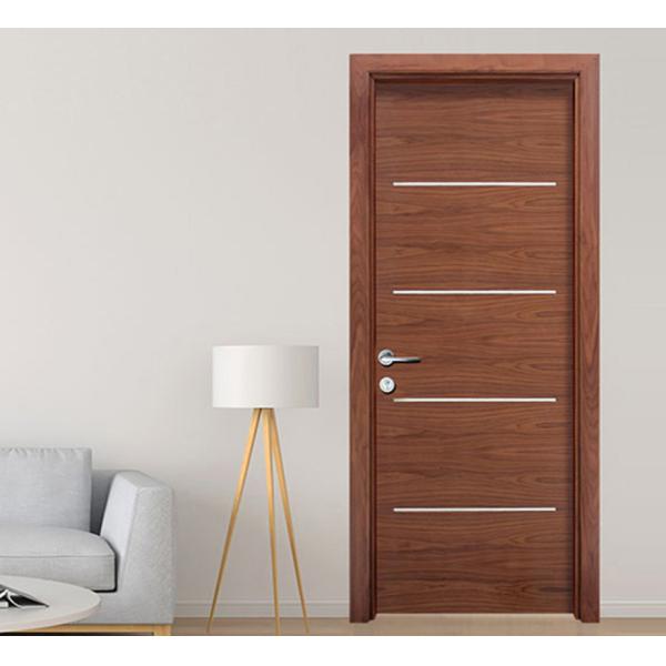 Buy Veneer Teak Modern Plywood Doors Solid MDF Internal For Hotel at wholesale prices