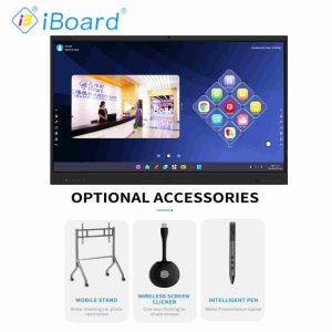 75" LED Interactive Whiteboard Infrared Touch Android Windows Dual System