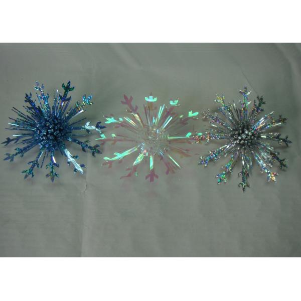 Christmas wrapping and Decorative 4" Snowflake fireworks Bow with PVC Ribbon