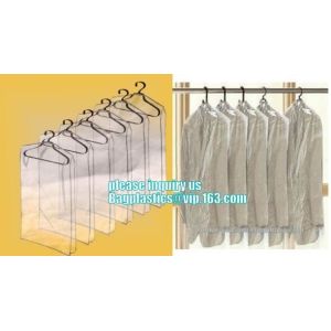 Dry cleaning plastic non-woven garment bags dust cover for clothes storage,Clear