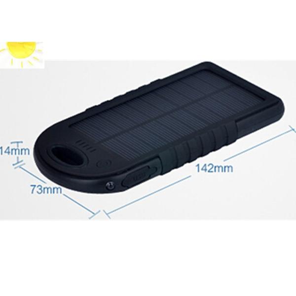 USB 4000mAH Portable Solar Power Bank High capacity With LED Torch