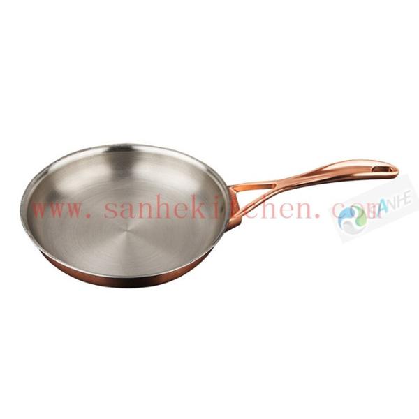 Buy Frying pan with material titanium and copper claded ,thickness 1.5mm and diamter 20cm at wholesale prices