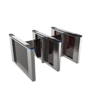 High End Ultra Slim Swing Flap Gate RFID Access Control Glass Barrier Pedestrian