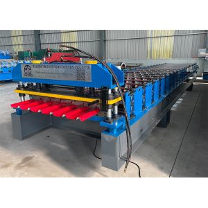 7 rib trapezoidal roofing sheet roll forming machine