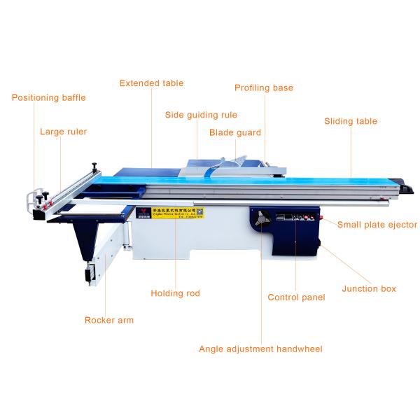 Woodworking Industrial Precision 3200mm Panel Saw Machine with 5.5KW Main Motor Power