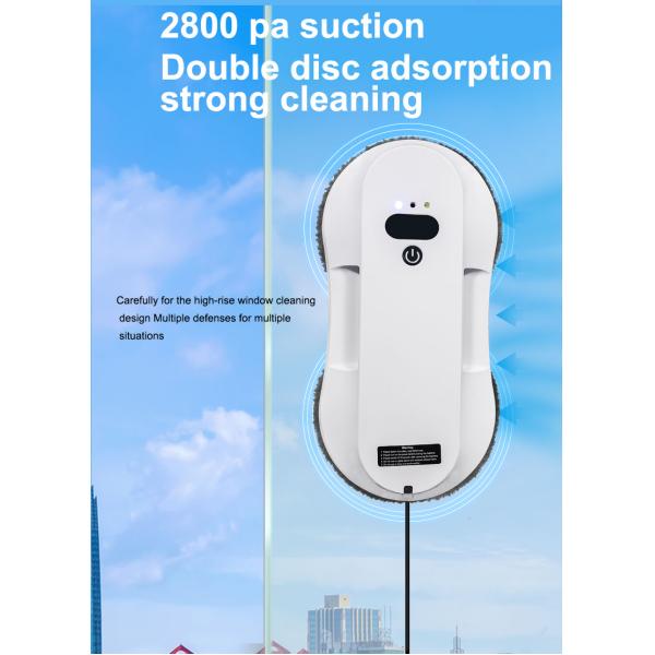 80W Electric Window Cleaner Robot Vacuum Cleaner with 2.4G Wifi Blue Tooth Tuya App Control