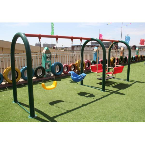 Galvanized Steel Swing Sets / Kids Outdoor Swing Set 7-10 Years Service Life