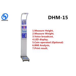 LED Digital Bmi Height And Weight Scale Machine With Coin Operated And Bluetooth