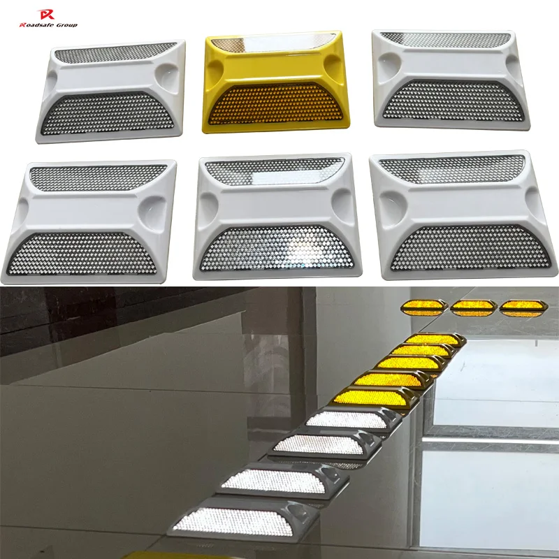 ABS Material Plastic Road Stud Raised Durable Reflective Cat Eyes Traffic Plastic Road Safety Stud
