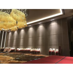 Satin Anodized Movable Partition Walls For School / Melamine Surface Sliding