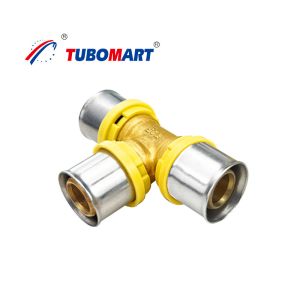 Residential Pex Press To Connect Fittings With Natural Brass Material