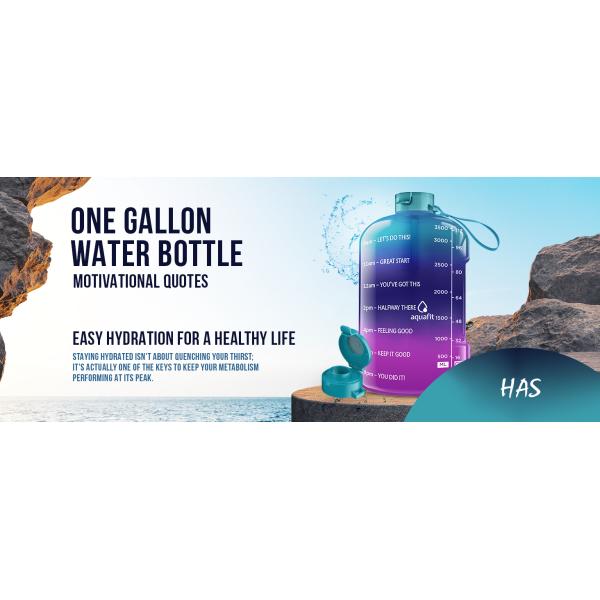 Gym Time Marked Water Bottle 40oz 68oz 128oz Direct Drinking