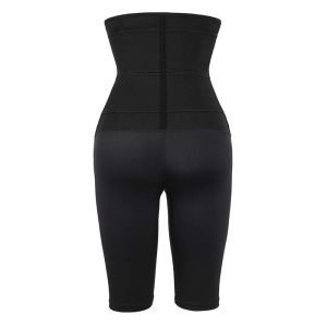 Summer 5 Points Leg Shaper Pants Double High Waisted Leggings With Waist Trainer