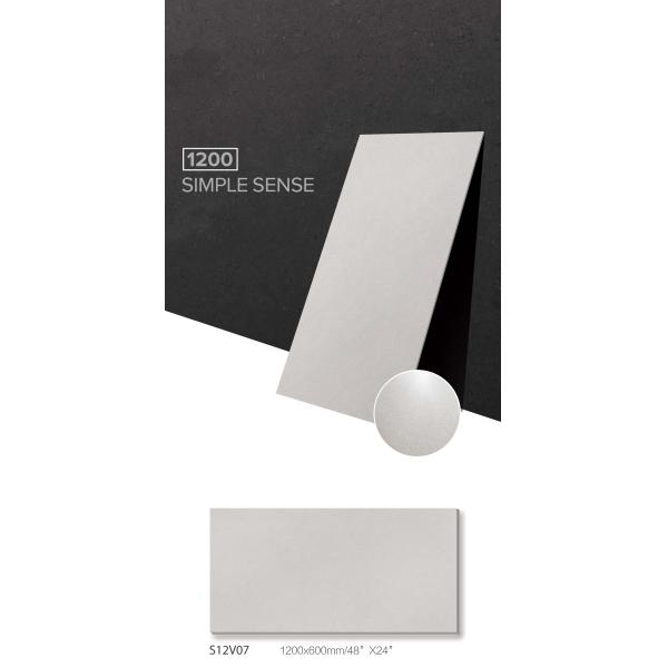 Gray Glazed Porcelain Tiles 600x1200mm Indoor Floor AAA Grade