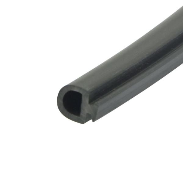 Noise Reduction Pvc Rubber Seal Black Slot Type Strips For Aluminium Profile