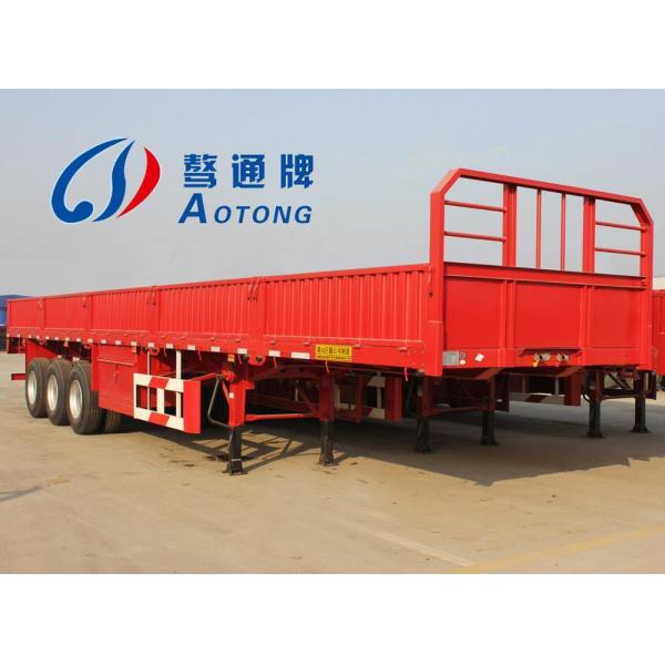 3 * 13ton Capacity Axles Side Wall Semi Trailer for Dry Cargo or Sands Transportation