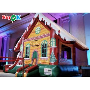 Kid Christmas Santa Claus tarpualin Inflatable Bounce House