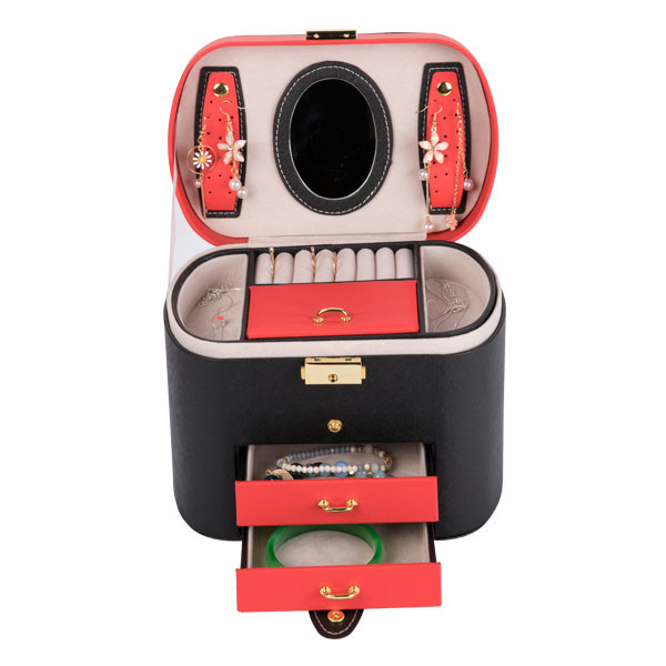 Wholesale big stand up jewelry box mirror cabinet for jewelry