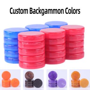 Custom Pink Acrylic Backgammon Pieces Checkers Luxury Backgammon Board