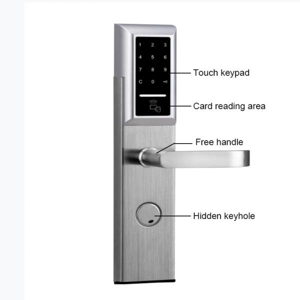 SUS304 Electronic Keyless Door Locks 350×78mm Smart Password DC6V