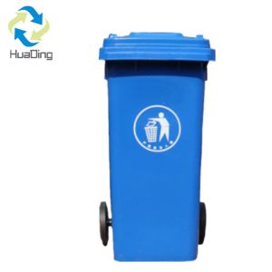 120 litre medical plastic pedal waste bin rubber wheel