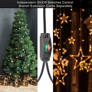 NEMA 5-15P to Dual Outlet Extension Cord with On Off Switch