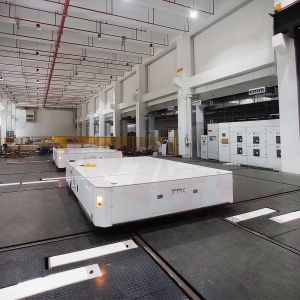 40 Tons Dual-Cart-Linked Automated RGV Rail Transfer Cart