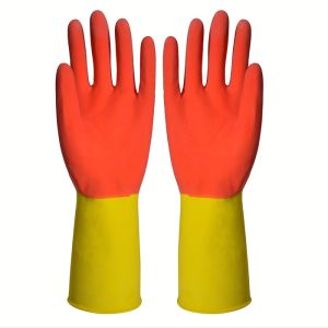 Durable Household Kitchen Rubber Gloves For Cleaning And Dishwashing