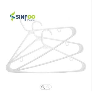 White Thick Plastic Hangers , Wardrobe Giant Tubular Plastic Hanger