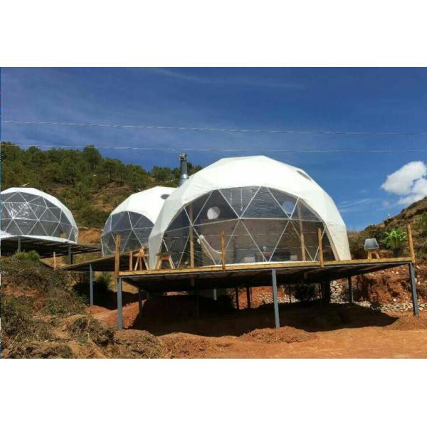 White PVC Clear Inflatable Tent Fireproof Waterproof Safe For Hotels Inflatable Bubble Camping Tent