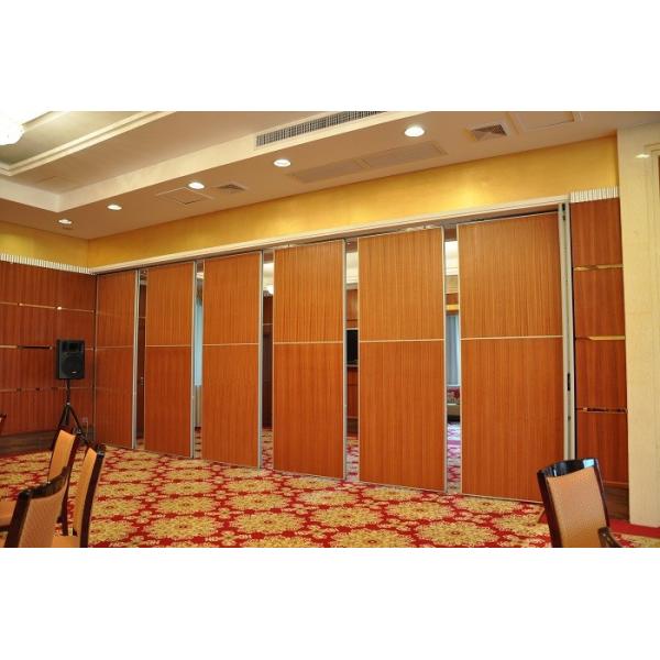 Banqueting Hall Sliding Partition Walls Door Soundproof Wooden With Fabric Surface