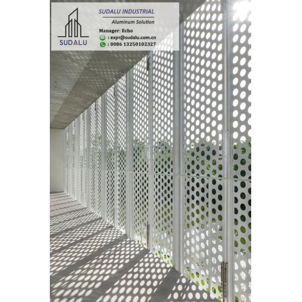 Buy Customized Aluminum Perforated Veneer Panel Metal Pallery Decoration Screen at wholesale prices