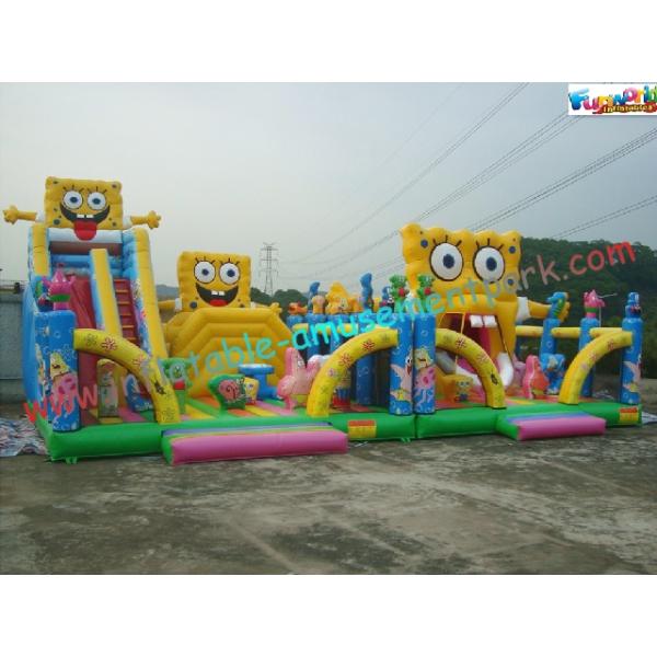 Spongebob Giant Inflatable Amusement Park , Inflatable Big Funcity Games