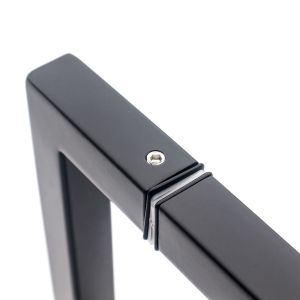 Matt Black Stain Back To Back Sliding Shower Glass Door Square Pull Handle 6 8