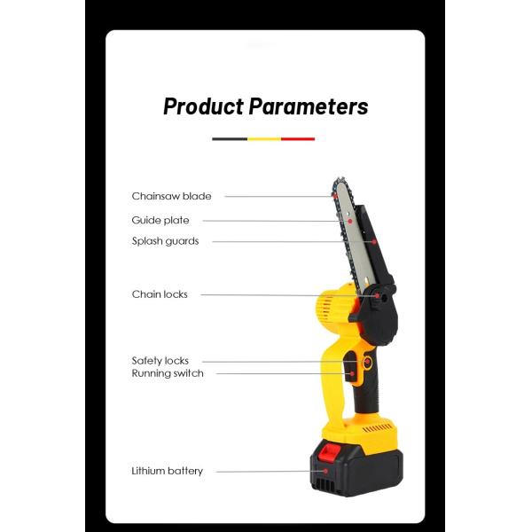 Portable Electric Power Chainsaw JYH-CS10 Li-battery Mini Wireless for Home Wooden Tree