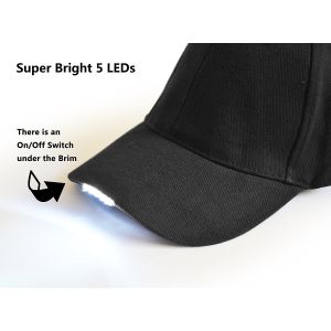 Quality Adjustable LED Baseball Hat DC 6V Input Voltage 5PCS Super Bright White LED for sale